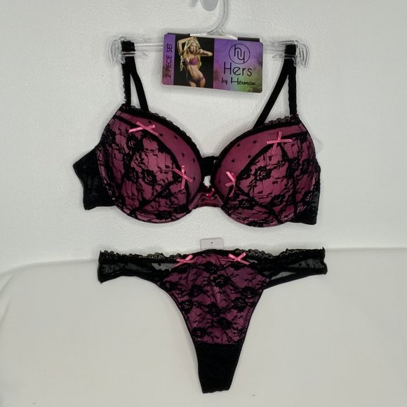 Hers by Herman Starlet Lace Bra & Panty Set - Picture 1 of 8